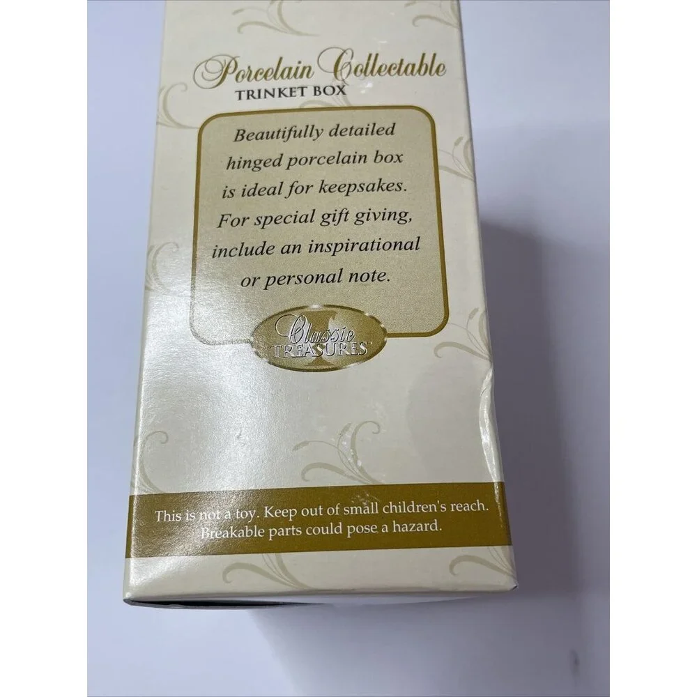 NIB Classic Treasures Porcelain Collectible Trinket Box‎ Jeremiah 17:7 Religious